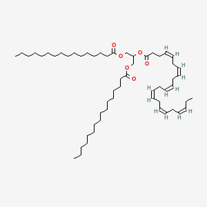 Chemical structure of 1,3-Dipalmitoyl-2-Docosahexaenoyl-rac-glycerol