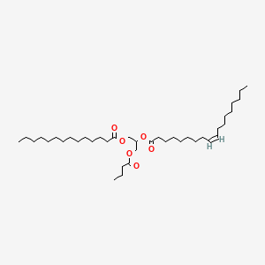 Chemical structure of 1-Myristoyl-2-Oleoyl-3-Butyryl-rac-glycerol