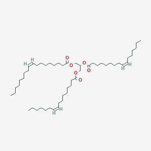 Chemical structure of 1,2-Dipalmitoleoyl-3-Oleoyl-rac-glycerol