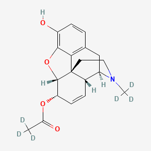 Chemical structure of 6-Acetylmorphine-D6