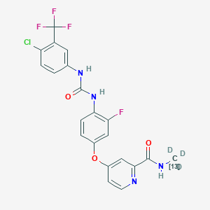 Chemical structure of Regorafenib-13C-d3