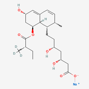 Chemical structure of Pravastatin-d3 (sodium salt)
