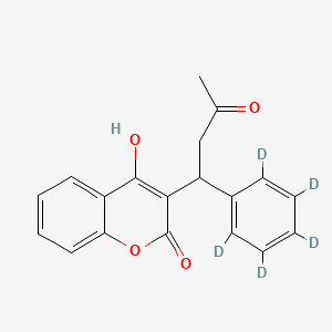 Chemical structure of (±)-Warfarin-d5