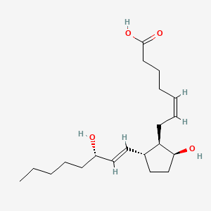 Chemical structure of 11-deoxy Prostaglandin F2α