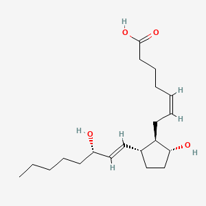 Chemical structure of 11-deoxy Prostaglandin F2β