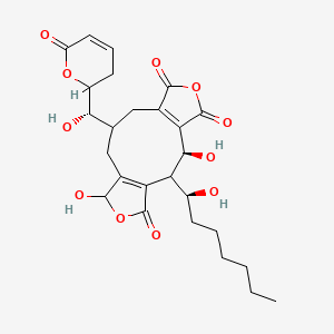 Chemical structure of Rubratoxin A
