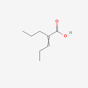 Chemical structure of 2-Propyl-2-pentenoic acid