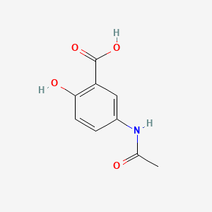 Chemical structure of N-acetyl-5-Aminosalicylic Acid