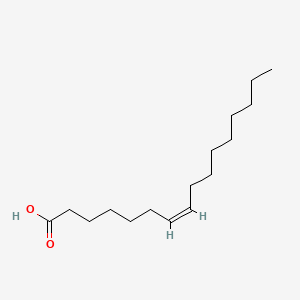 Chemical structure of cis-7-Hexadecenoic Acid
