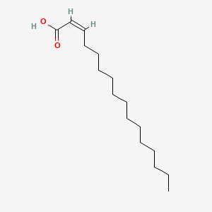 Chemical structure of cis-Hexadecenoic acid