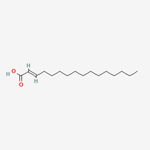Chemical structure of Hexadecenoic Acid