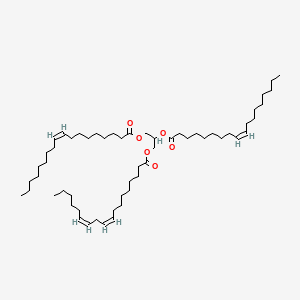 Chemical structure of 1,2-Dioleoyl-3-linolein