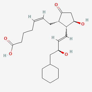 Chemical structure of 8-iso-16-cyclohexyl-tetranor Prostaglandin E2