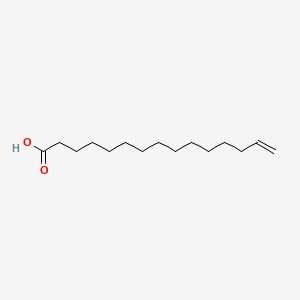 Chemical structure of 14-Pentadecenoic Acid
