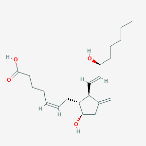 Chemical structure of 11-deoxy-11-methylene Prostaglandin D2