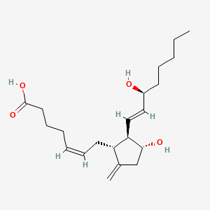 Chemical structure of 9-deoxy-9-methylene Prostaglandin E2