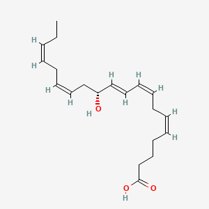 Chemical structure of 12(R)-HEPE