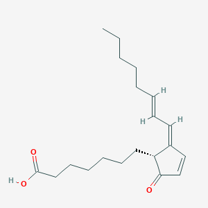 Chemical structure of 15-deoxy-δ12,14-Prostaglandin A1