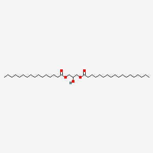 Chemical structure of Glyceryl 1,3-palmitostearate