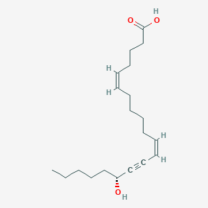 Chemical structure of (5Z,11Z,15R)-15-Hydroxyeicosa-5,11-dien-13-ynoic Acid