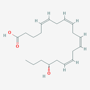 Chemical structure of 17(R)-HETE