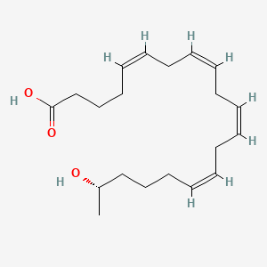 Chemical structure of 19(S)-HETE