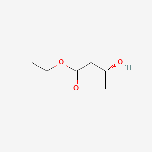 Chemical structure of ethyl (3R)-3-hydroxybutanoate