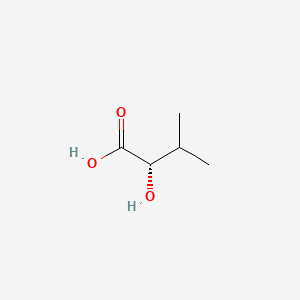Chemical structure of (S)-2-Hydroxy-3-methylbutanoic acid