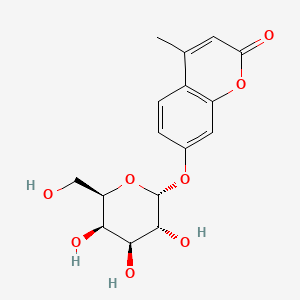 Chemical structure of 4-Methylumbelliferyl-α-D-Galactopyranoside
