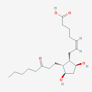 Chemical structure of 8-iso-13,14-dihydro-15-keto Prostaglandin F2α