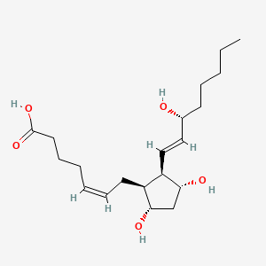 Chemical structure of 8-iso-15(R)-Prostaglandin F2α