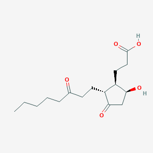 Chemical structure of 13,14-dihydro-15-keto-tetranor Prostaglandin D2