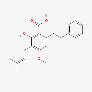 Chemical structure of Amorfrutin A