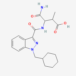 Chemical structure of AB-CHMINACA metabolite M6