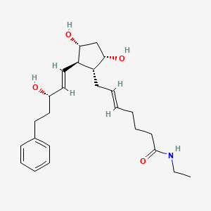 Chemical structure of 5-trans-17-phenyl trinor Prostaglandin F2α ethyl amide