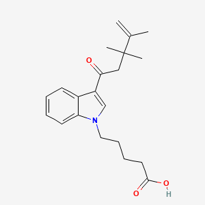 Chemical structure of UR-144 Degradant N-pentanoic acid metabolite