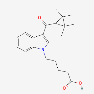 Chemical structure of UR-144 N-pentanoic acid