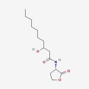Chemical structure of N-3-hydroxydecanoyl-L-Homoserine lactone