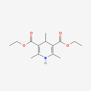 Chemical structure of Diethyl 1,4-dihydro-2,4,6-trimethyl-3,5-pyridinedicarboxylate