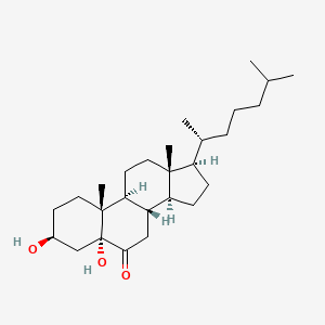 Chemical structure of Cholestan-6-oxo-3,5-diol