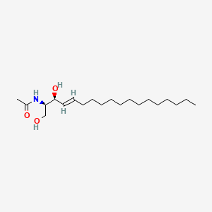 Chemical structure of C2 L-erythro Ceramide (d18:1/2:0)