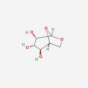Chemical structure of 1,6-Anhydro-β-D-mannopyranose