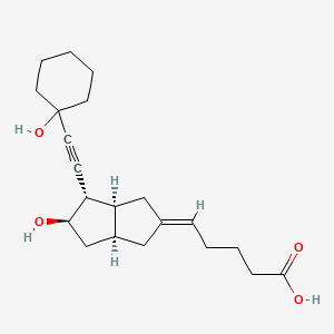 Chemical structure of 13,14-dehydro-15-cyclohexyl Carbaprostacyclin