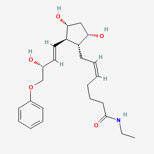 Chemical structure of Dechloro ethylcloprostenolamide
