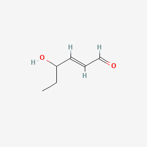 Chemical structure of 4-Hydroxyhexenal