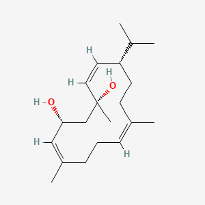 Chemical structure of β-Cembrenediol