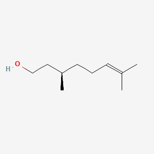 Chemical structure of (+)-β-Citronellol