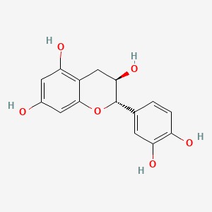 Chemical structure of (-)-Catechin