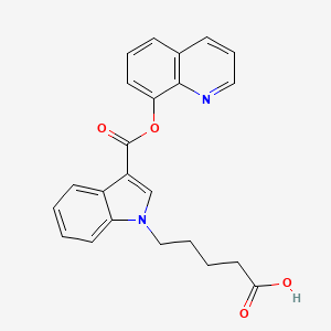 Chemical structure of PB-22 N-pentanoic acid metabolite