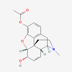 Chemical structure of 3-Acetylmorphine